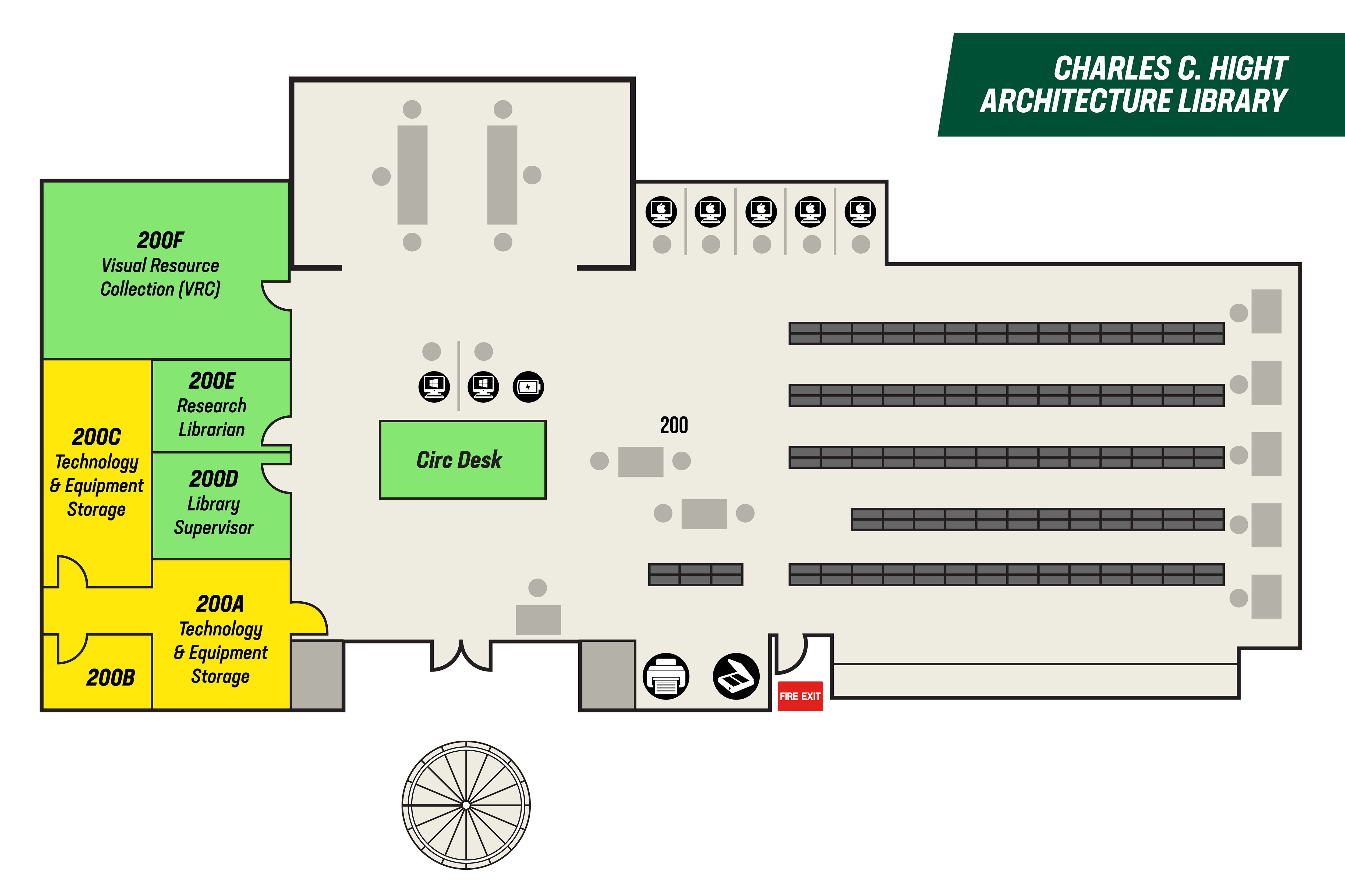 Library Floor Map | J. Murrey Atkins Library