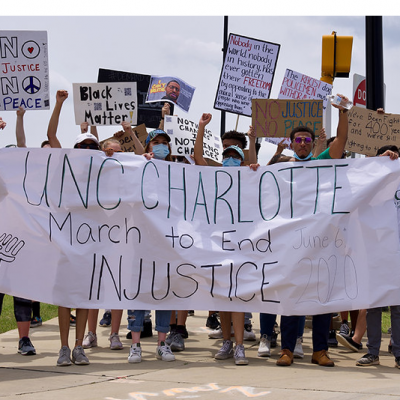 Photo of UNC Charlotte March to End Injustice, June, 2020