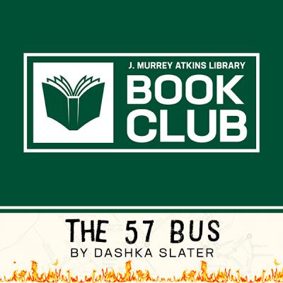 Graphic: Atkins Book Club with image from the books cover