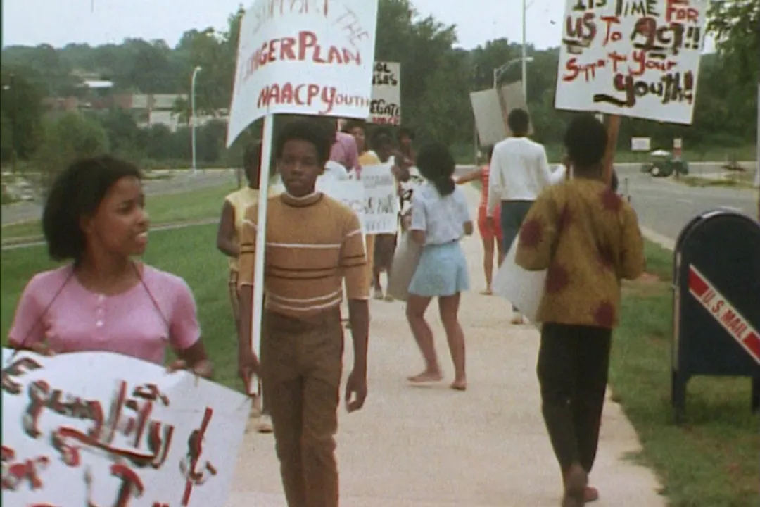 Students with picket signs