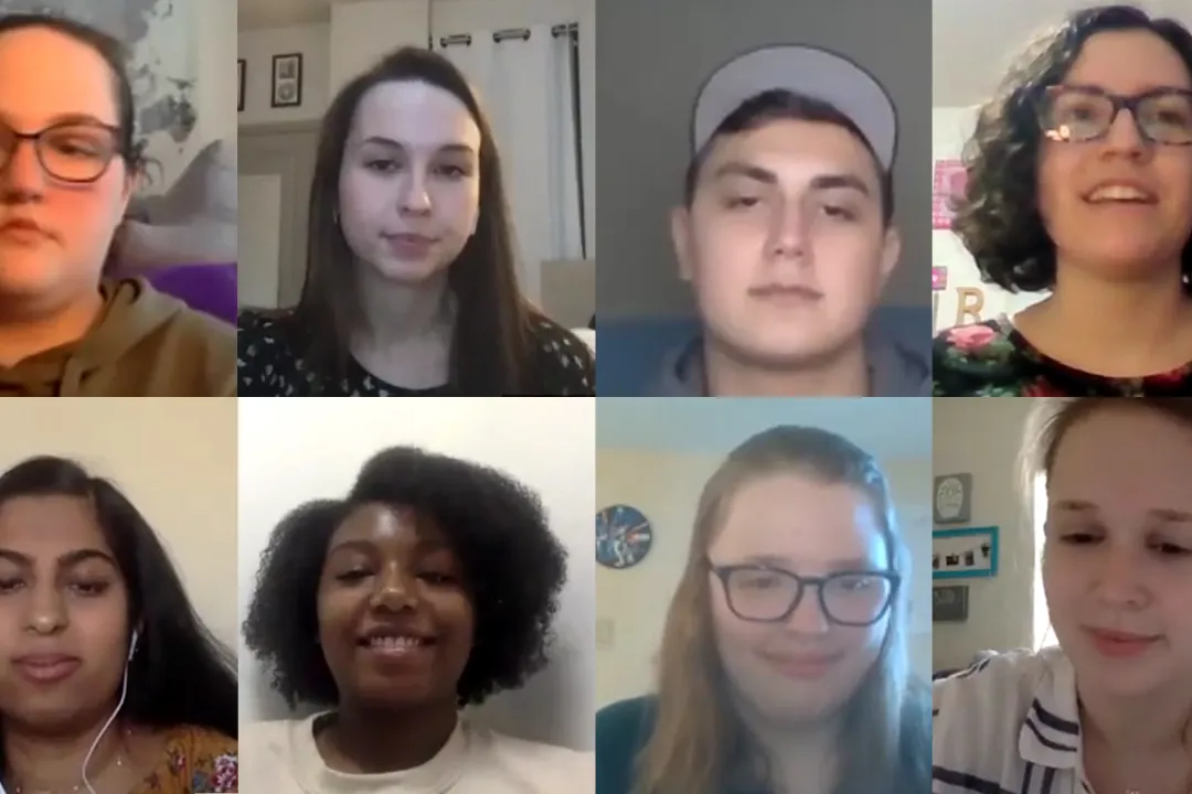8 headshots of student narrators who have documented their experiences in 2020