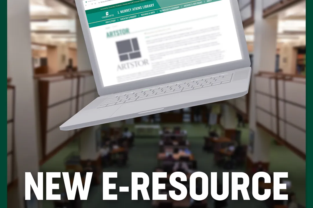 A graphic that says "New E-Resource" that is used to show the website post is promoting a new electronic resource.