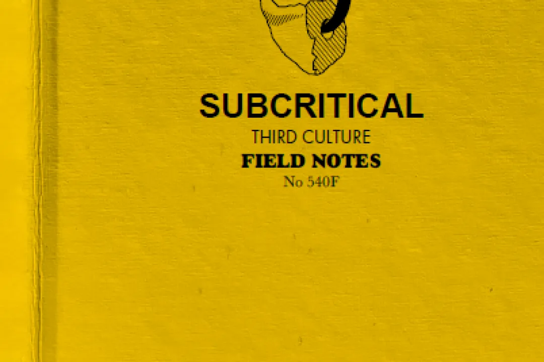 Subcritical Third Culture Field Notes book cover
