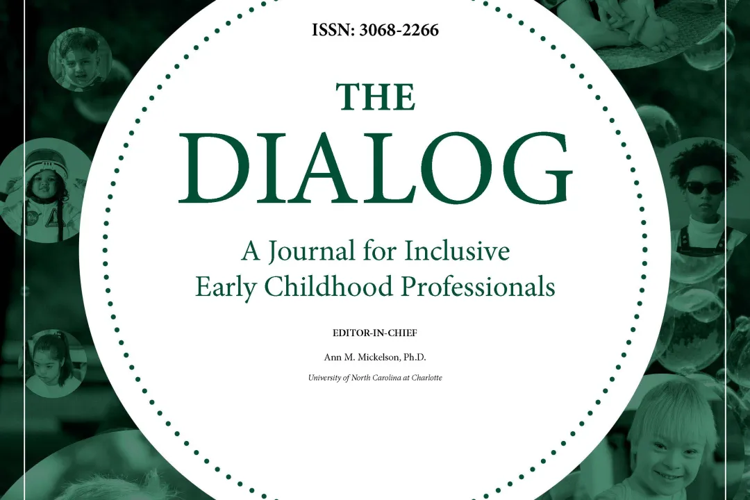 Dialog journal cover, with the title and images of children
