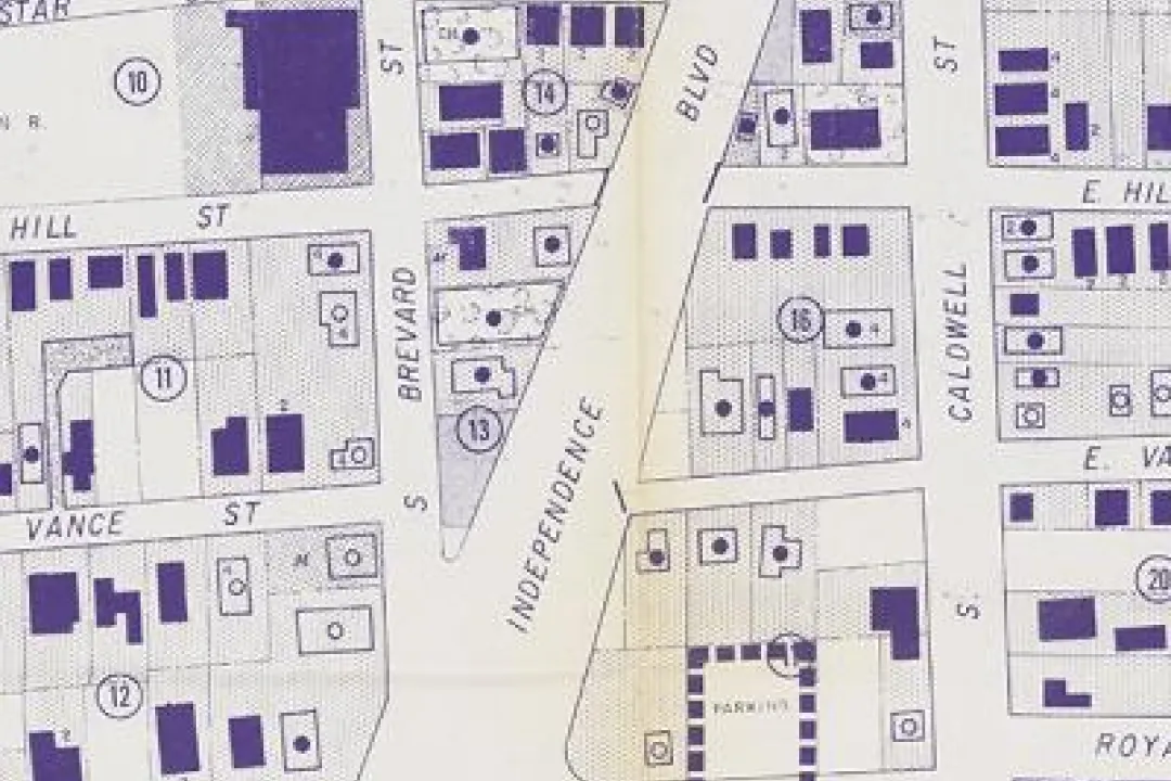 Detail of map of the Brooklyn Section 5 Project Area, 1966 (revised 1970).